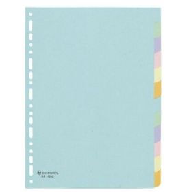 #1612E4X Recycled indexed divider sheets for binder