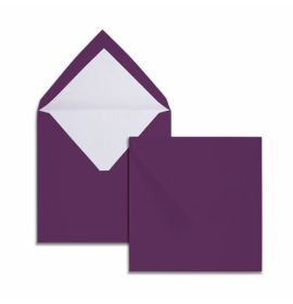 #220/13 G. Lalo Open Stock Vergé de France Square Envelopes 5 ½ x 5 ½ Straight edge Eggplant 25 envelopes