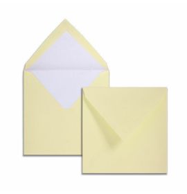 #220/16 G. Lalo Open Stock Vergé de France Square Envelopes 5 ½ x 5 ½ Straight edge Ivory 25 envelopes