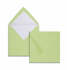 #224/03 G. Lalo Open Stock Vergé de France Square Envelopes 6 ½ x 6 ½ Straight edge Pistachio 25 envelopes