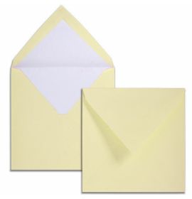 #224/16 G. Lalo Open Stock Vergé de France Square Envelopes 6 ½ x 6 ½ Straight edge Ivory 25 envelopes