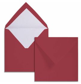 #224/20 G. Lalo Open Stock Vergé de France Square Envelopes 6 ½ x 6 ½ Straight edge Burgundy 25 envelopes