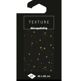 #TD778 - Decopatch - Textured Paper Pack - 15 3/4 x 23 5/8 Sheet - Black and Gold