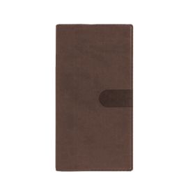 #1716E4 Quo Vadis 2023 Space 17 Weekly/Monthly Planner Jan. to Dec. 3 1/2 x 6 3/4" Smooth Faux Suede Texas Chocolate