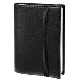 #5661Q5 Quo Vadis 2023 Hebdo Weekly/Monthly Planner 12 Months, Jan. to Dec. 6 1/4 x 9 3/8" Grained Faux Leather Kali Black