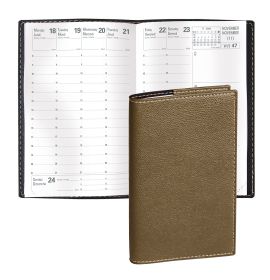 Quo Vadis 2024-2025 University - Weekly Planner - 12 Months, Aug. to Jul. - 4 x 6" - Grained Faux Leather Club Bronze