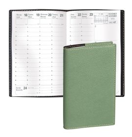 Quo Vadis 2024-2025 University - Weekly Planner - 12 Months, Aug. to Jul. - 4 x 6" - Grained Faux Leather Club Sage