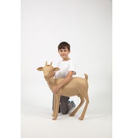 Decopatch - Extra Large Animal Figurines - Goat - Papier Mache - 28 3/8 x 10 1/4 x 29 1/8"