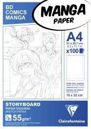 Exaclair B2B #94037 Clairefontaine Manga Paper Storyboard Pads 8 x
