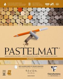 Pastelmat paper pad - Clairefontaine - no. 4, 24 x 30 cm, 360g, 12